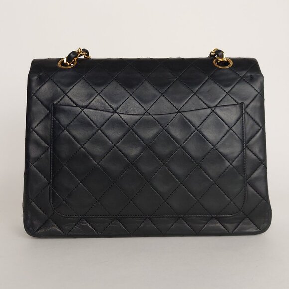 SOLD CHANEL 25 Black Double Flap Quilted Lambskin Leather Bag - Picture 7 of 16